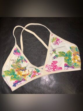 Unlined floral print triangle bralette Intimately Free People line Size S-M